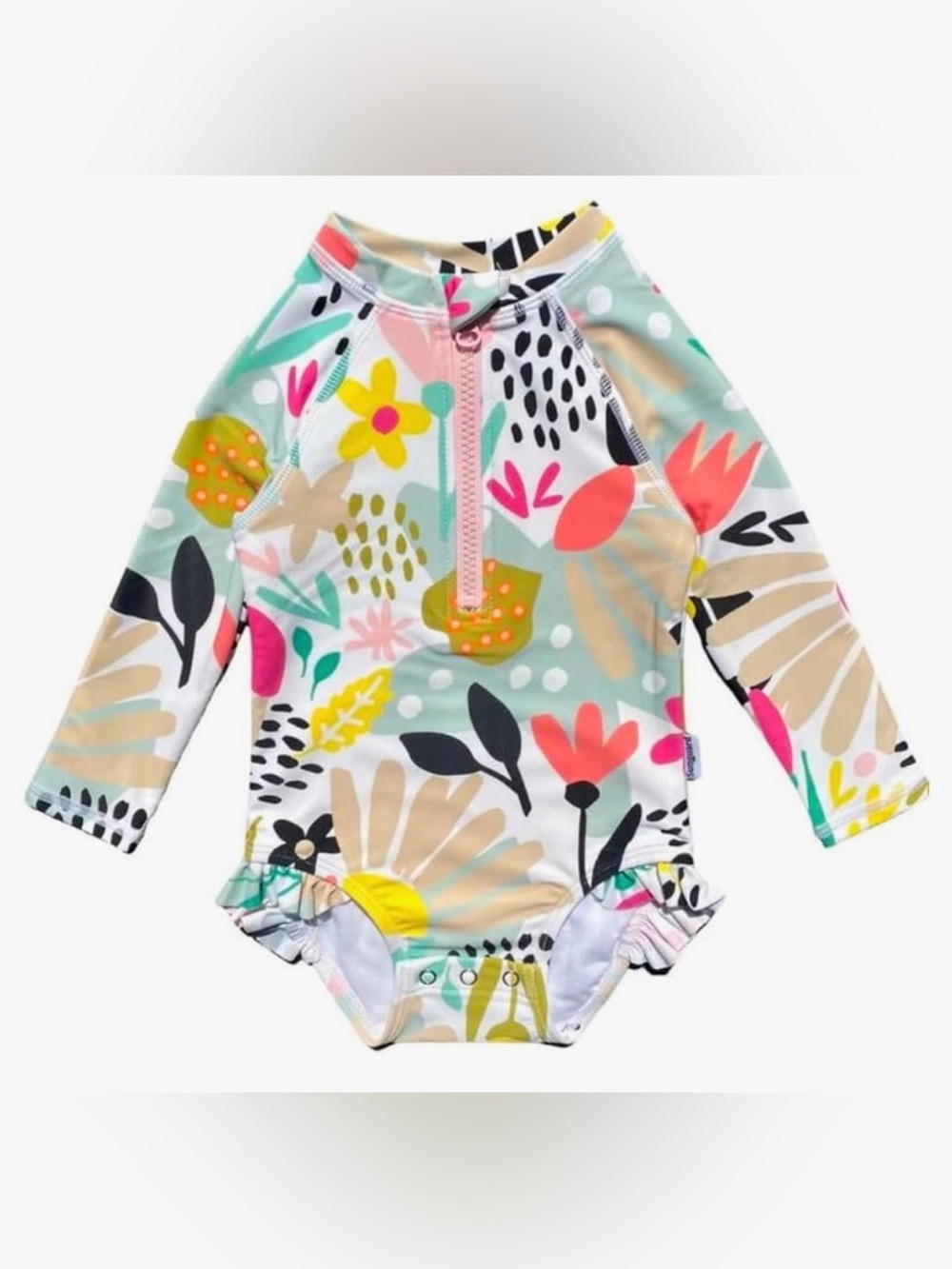 Sunguard Swim Emily Long Sleeve Half-Zip Floral Printed Swimsuit 6-9 Months